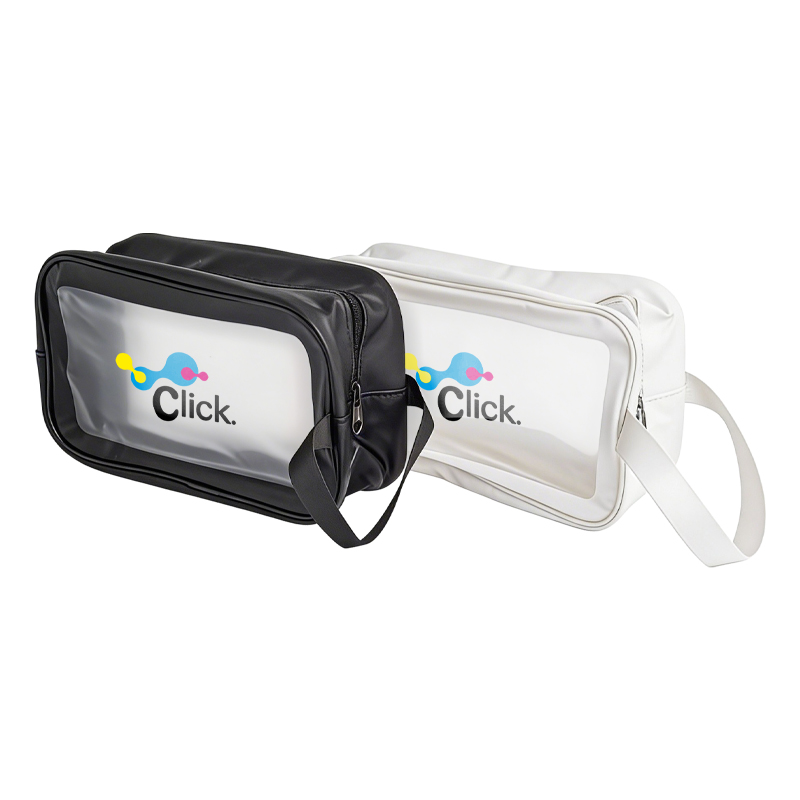 Necessaire impermeável com partes frontais e traseiras em PVC transparente e laterais em PU. Possui fechamento em zíper e alça lateral em nylon.
Altura: 15cm
Largura: 26,5cm
Profundidade: 8cm
comprimento: Alça: 12,4cm
Medidas aproximadas para gravação (CxL): 8cm x 20cm